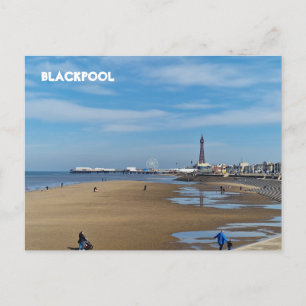 Cartão Postal Praia de Blackpool
