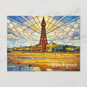 Cartão Postal Praia de Blackpool