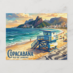Cartão Postal Praia de Copacabana Brasil