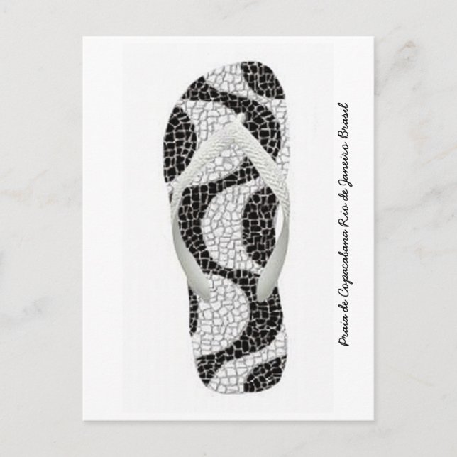 Cartão Postal Praia de Copacabana Rio de Janeiro Brasil (Frente)