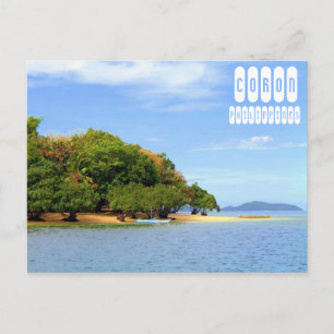 Cartão Postal Praia de Coron em Palawan, Filipinas