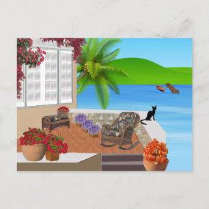 CARTÃO POSTAL PRAIA DE GATO PRETO PACIENTE 002 VACAÇÃO FELIZ A