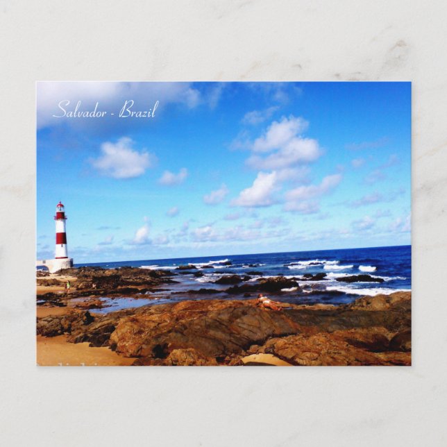 Cartão Postal praia de Itapua, Salvador, Brasil (Frente)