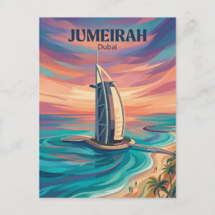 Cartão Postal Praia de Jumeirah Emirados Árabes Unidos