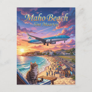 Cartão Postal Praia de Maho Sint Maarten