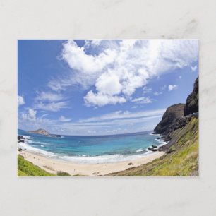 Cartão Postal Praia de Makapuu em Oahu, Havaí.