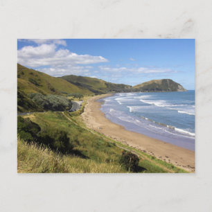 Cartão Postal Praia de Makorori perto de Gisborne, Eastland, Nov