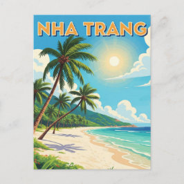 Cartão Postal Praia de Nha Trang Viagem ao Vietnã