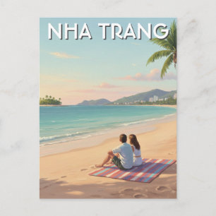 Cartão Postal Praia de Nha Trang Viagem ao Vietnã