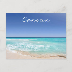 Cartão Postal Praia de Ondas Tropicais do Mar de Cancun México