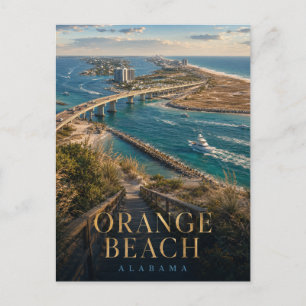 Cartão Postal Praia de Orange Beach Alabama Perdido Pass REALMS