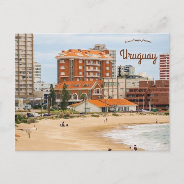 Cartão Postal Praia de Punta del Este Uruguai (Frente)