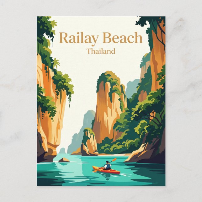 Cartão Postal Praia de Railay, Tailândia (Frente)