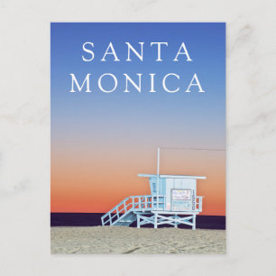 Cartão Postal Praia de Santa Mônica Los Angeles, Califórnia