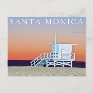Cartão Postal Praia de Santa Mônica Los Angeles, Califórnia