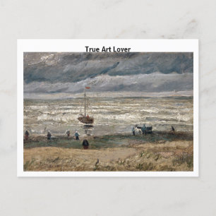 Cartão Postal Praia de Scheveningen de Vincent van Gogh