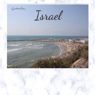 Cartão Postal Praia de Tel Aviv Israel
