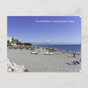 Cartão Postal Praia de Torremolinos, Costa del Sol, Espanha