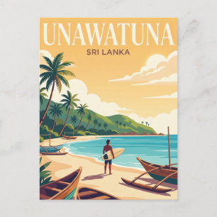 Cartão Postal Praia de Unawatuna Sri Lanka