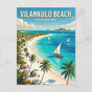 Cartão Postal Praia de Vilankulo Moçambique