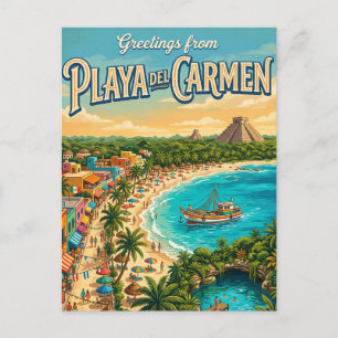 Cartão Postal Praia del Carmen México