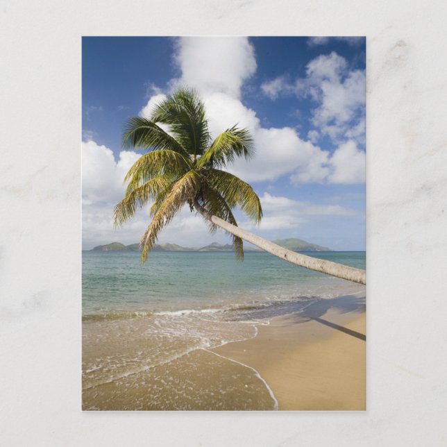 Cartão Postal Praia do Coco Grove na Baía de Cades, com Ruas. (Frente)