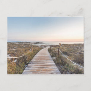 Cartão Postal Praia do Es Pujols no alvorecer