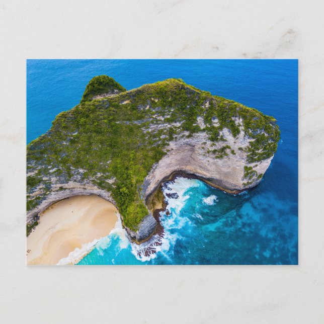 Cartão Postal Praia do Oceano Tropical (Frente)