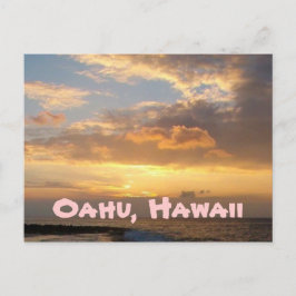 Cartão Postal Praia do por do sol, Oahu