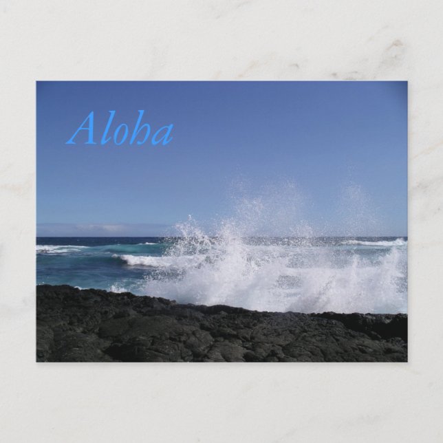 Cartão Postal Praia do Punalu'u (Frente)