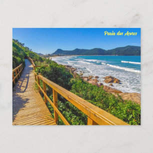 Cartão Postal Praia dos Açores, Florianópolis, Brasil