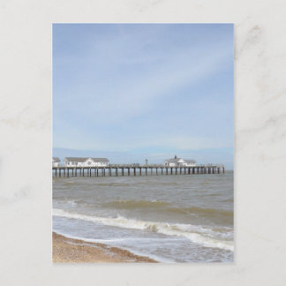 Cartão Postal Praia E Pier No Southwold Suffolk