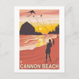 Cartão Postal Praia e pipas - Praia de Canhão, Oregon