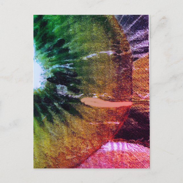 Cartão Postal Praia e Piscina da Festa de Fruta de Verão (Frente)