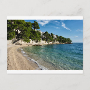 Cartão Postal Praia em Brela, Croácia