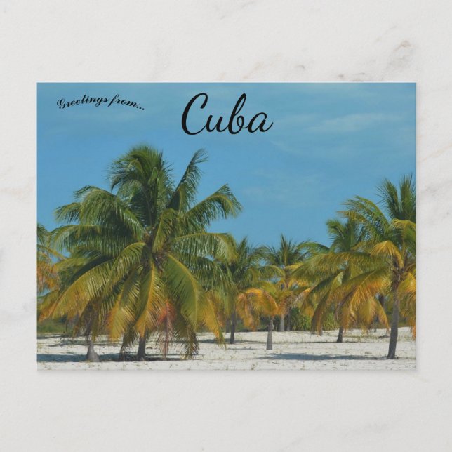 Cartão Postal Praia em Cuba (Frente)