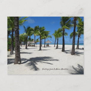 Cartão Postal Praia em Le Morne, Maurícia costume. Cartão-postal