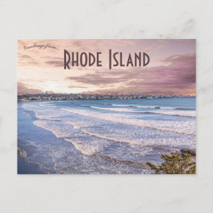 Cartão Postal Praia em Newport Rhode Island