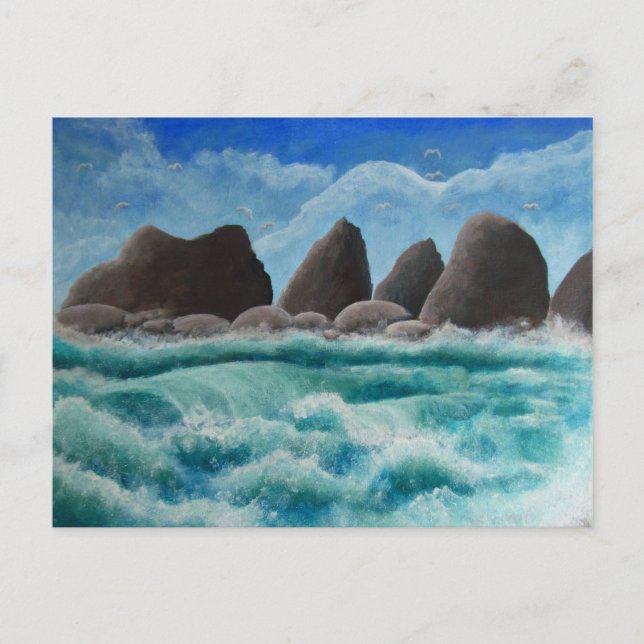 Cartão Postal Praia em Oceanside - Cartão-postal (Frente)