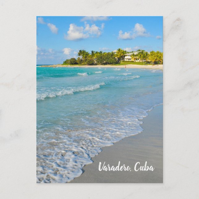 Cartão Postal Praia em Vardero, Cuba (Frente)