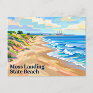 Cartão Postal Praia Estadual de Moss Landing Califórnia