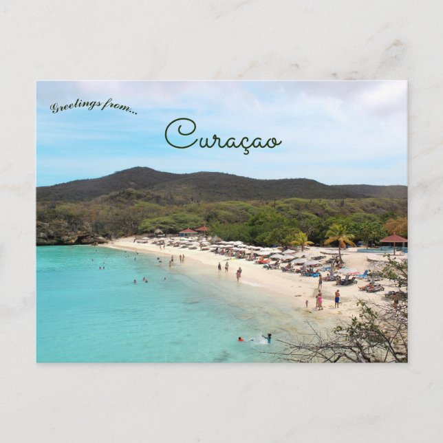 Cartão Postal Praia Grote Knip Curaçao (Frente)