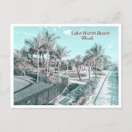 CARTÃO POSTAL PRAIA LAGO WORTH - PALM BEACH FLORIDA
