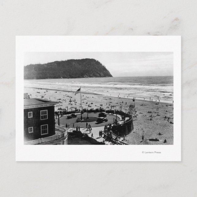 Cartão Postal praia litoral e fotografia Promenade (Frente)