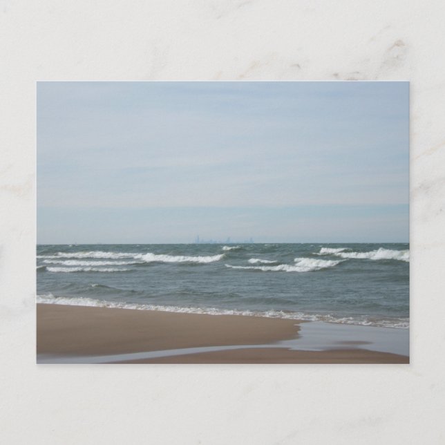 Cartão Postal Praia Miller em Gary, Indiana (Frente)