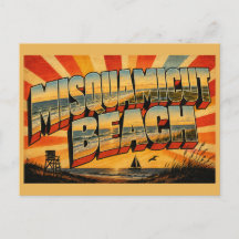 Praia Misquamicut RI Costa do Oceano Atlântico Art