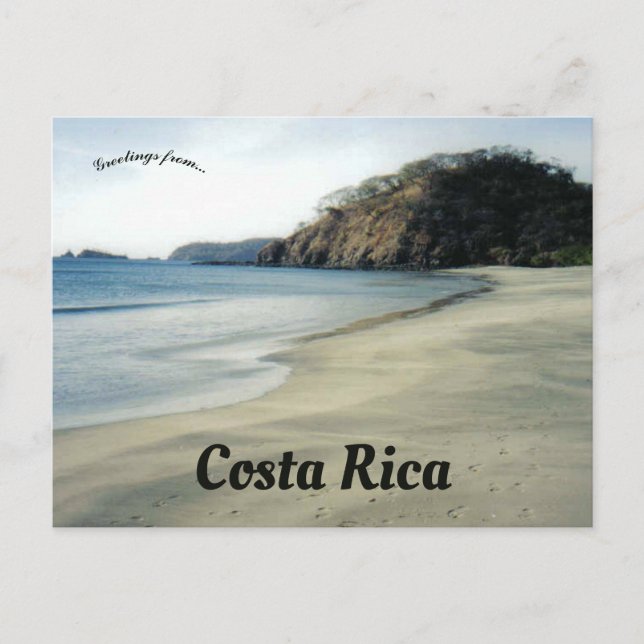 Cartão Postal Praia na Costa Rica (Frente)