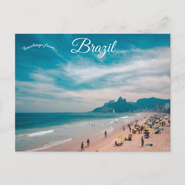 Cartão Postal Praia no Rio de Janeiro Brasil (Frente)
