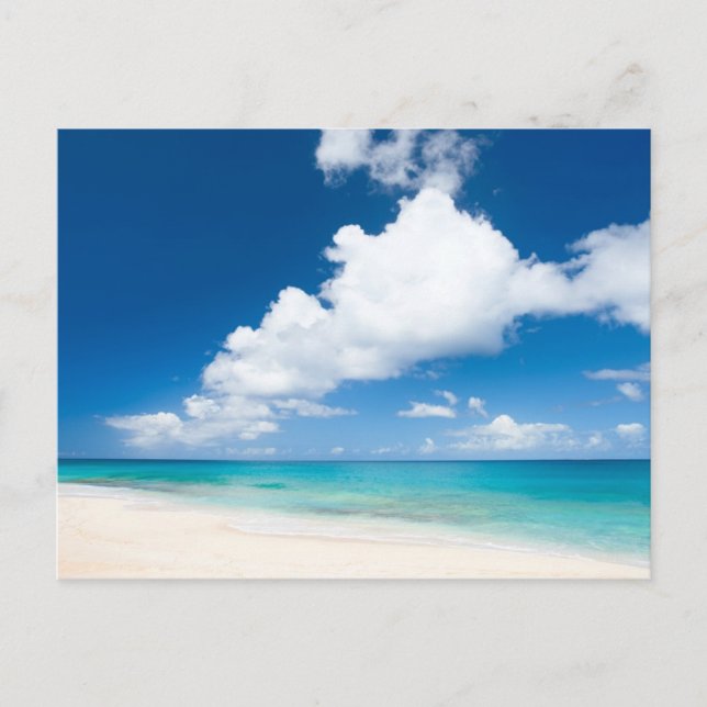 Cartão Postal praia oceânica (Frente)