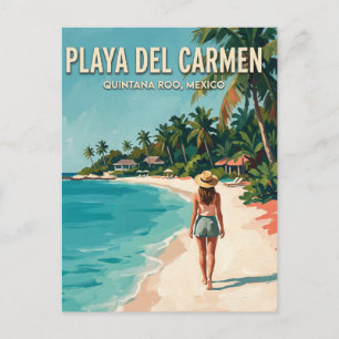 Cartão Postal Praia Playacar Playa del Carmen México